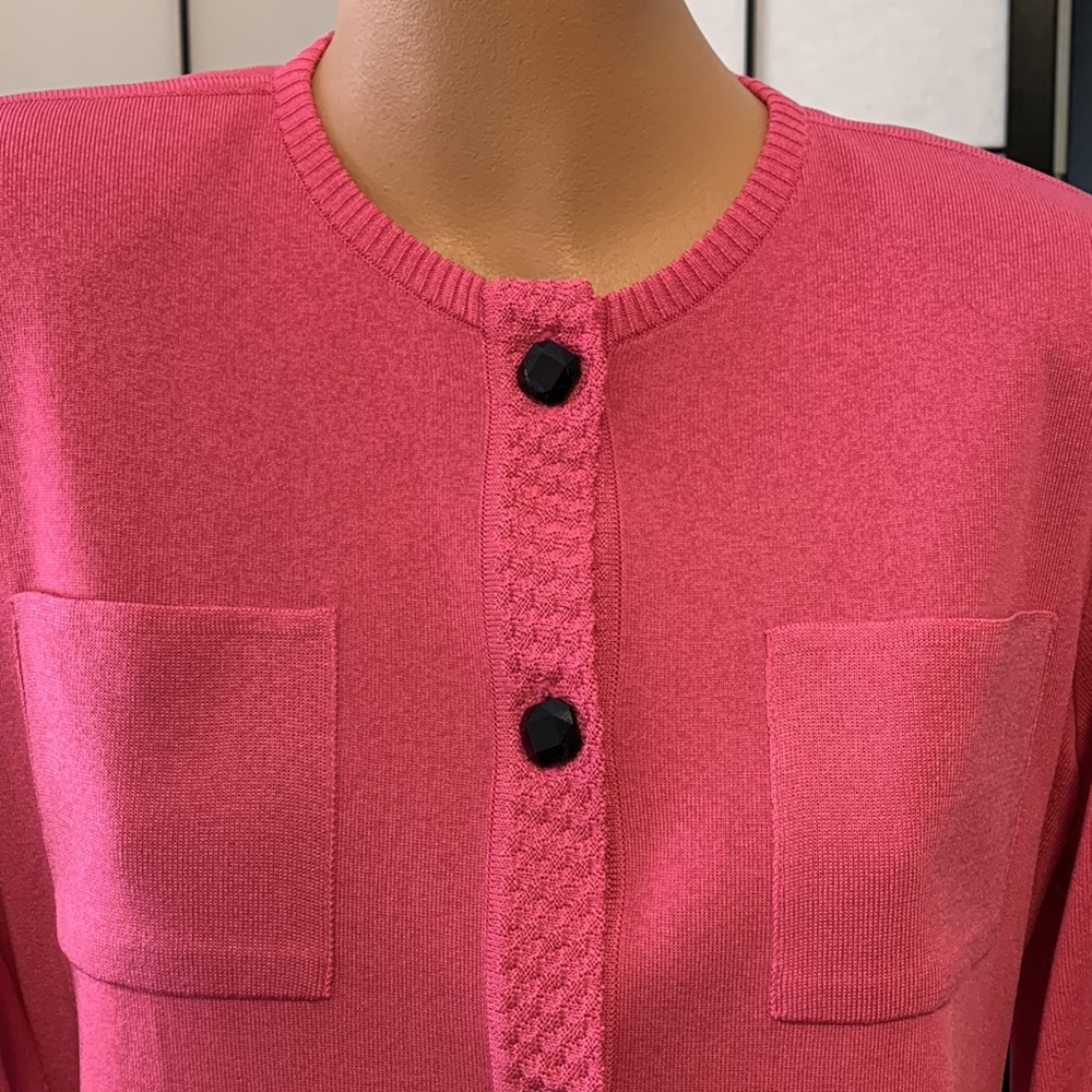 Exclusively MISOOK new top S pink knit shirt sleeve - Picture 2 of 6